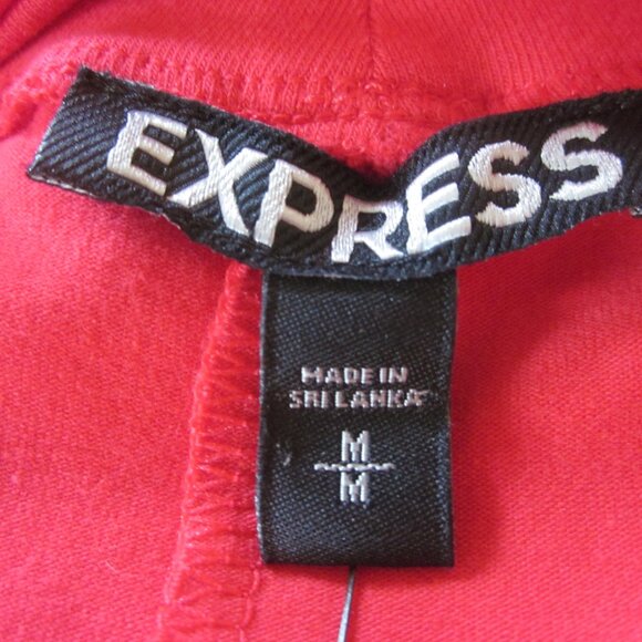 Express Dress M Red Front Keyhole Cut Out A-Line Skater - Picture 2 of 6